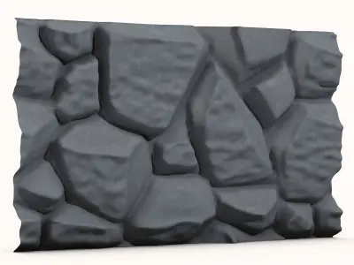 Mossy Cobblestone Wall Asset 3D model