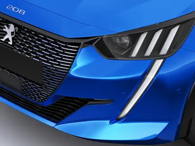 Peugeot e-208 2020 3D model