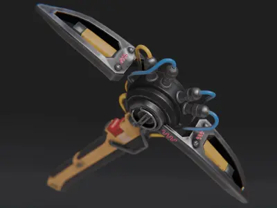 Sci-fi Pickaxe 3D model