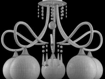  Charming Crystal Chandelier 3D model