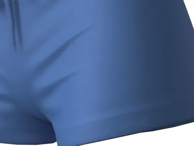 Shorts Female Low-poly 3D model