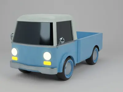 Pick Up 3D Illustration Low-poly 3D model