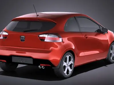 Kia Rio 3-door Hatchback 2014 VRAY 3D model