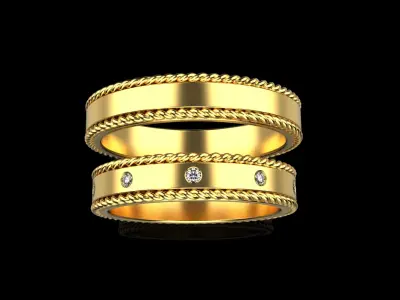 Wedding ring model 935 3D print model