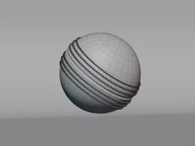 Cricket Ball Low-poly 3D model