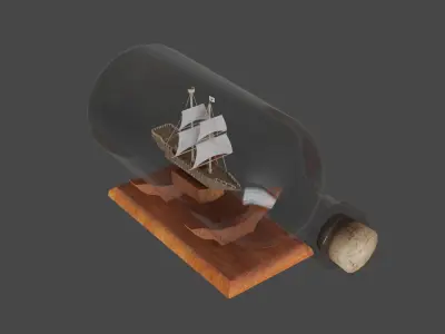 Ship in a Bottle 3D model