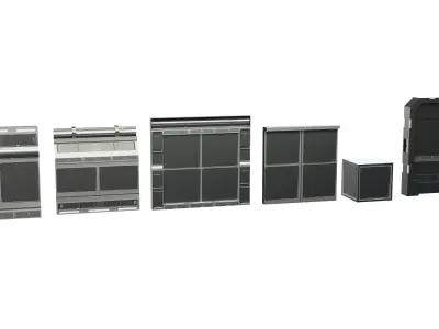 Sci-Fi Trim Sheet - 4K Texture Low-poly 3D model