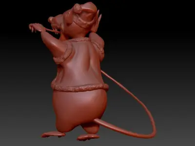 Cartoon rat 3D model