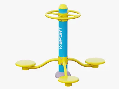 Outdoor Fitness equipments Collection 3D model