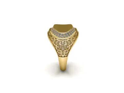 vintage gold ring print model slt 3D print model