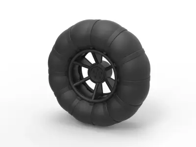 Low-pressure wheel 3D print model