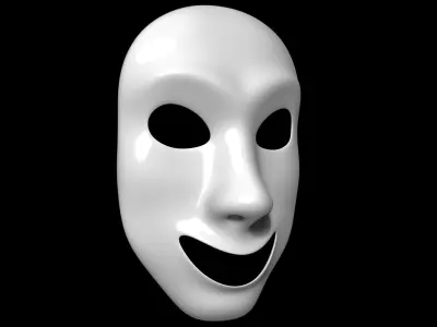 Mask Comedy Drama 3D model