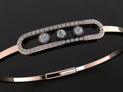 Messika bracelet 3d printing model 3D print model