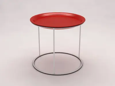 SIDE TABLE---Plate and tripod rods 3D model