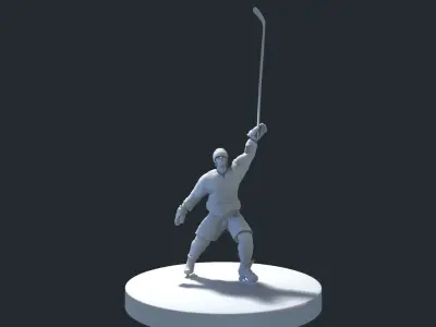 HOCKEY PLAYER POSE 8 MODEL NO TEXTURE 3D print model