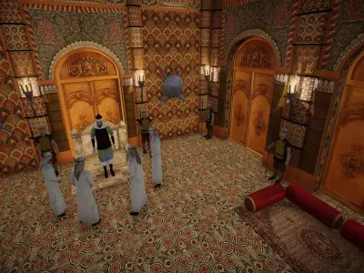 Senate House Interior Low-poly 3D model