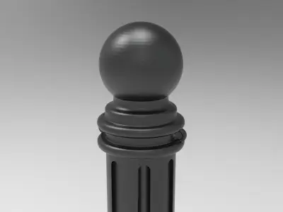 Decorative Steel Bollard Post 3D model