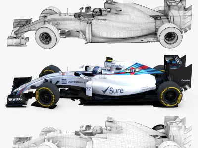 Williams FW38 Low-poly 3D model