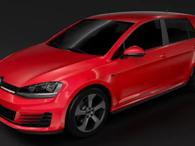 Volkswagen Golf 7 GTD 5D 2016 3D model