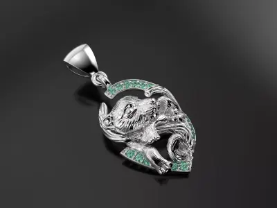 Magerit pendant 3D print model