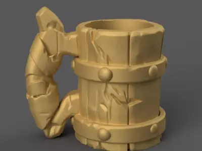 Versatile 3D Cup Planter Urn Candy Container STL Model 3D print model