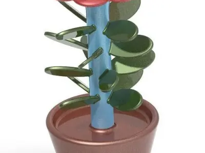 Stylish Green Leaf Plant 3D print model