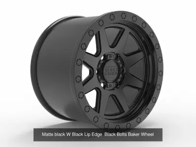 five wheels for print and games low poly without textures 3D Model Pack