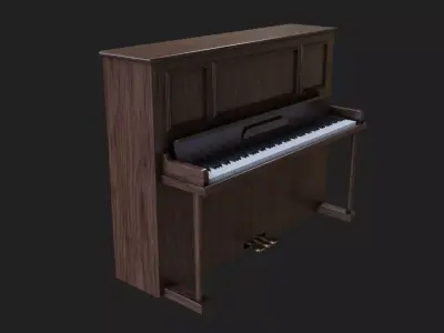 Upright Piano 3D model