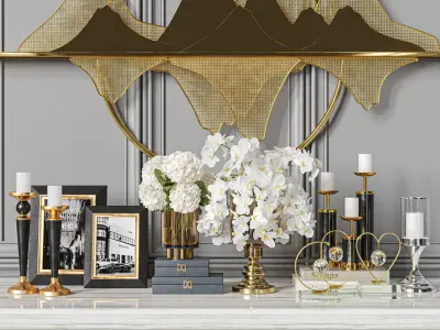 Decorative Set 45 Console Decor 3D model