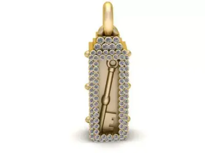 Key Cage Pendant  3D Printable Jewelry Model 3D print model