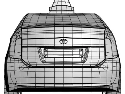 Yellow new taxi car 3D model
