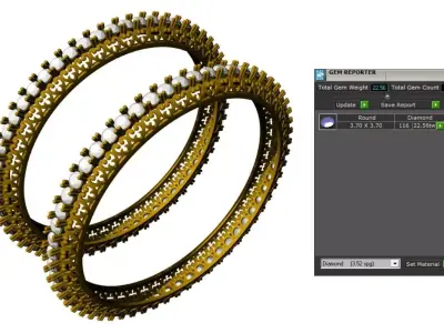 Eternal Grace Bangles 3D print model