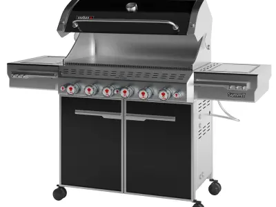 outdoor gas grill Low-poly 3D model