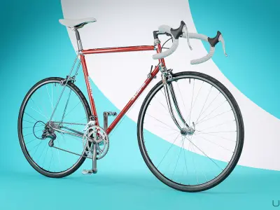 Retro  Racing Bicycle high detailed 3D model