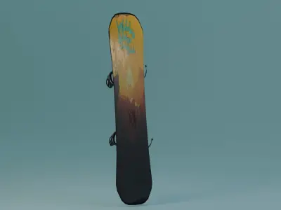 Snowboard Low-poly 3D model