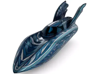 Racing Iceboat Low-poly 3D model