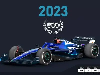 F1 Williams FW45 2023 3D model