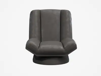 Cole Swivel Chair in suede Low-poly 3D model