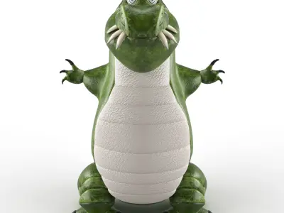 Crocodile Tik Tak 3D model