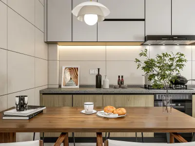 Kitchen Modern interior  0050 3D model