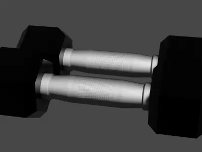 Hex Dumbbell  Free 3D model