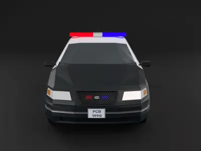 Police Car 1998 NY Low-poly 3D Model 3D model