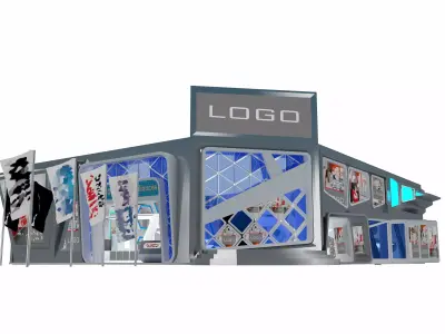 Booth Exhibition Stand a469a 3D model
