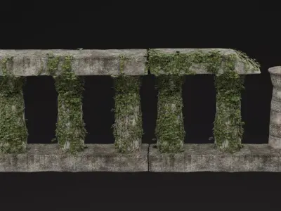 Greek Column Ivy   3D model