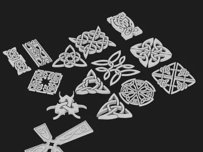 Celtic ornament pack 3 model 3D model