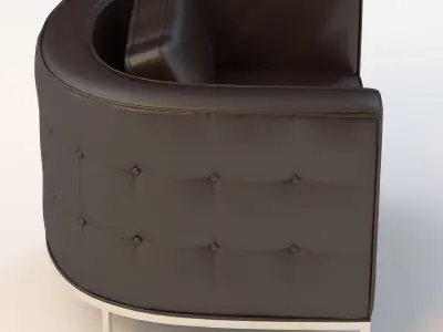 Bolier Domicile Tufted Curved Back Lounge Chair 62047 3D model