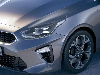 Kia Ceed Sportswagon 2019 with interior 3D model