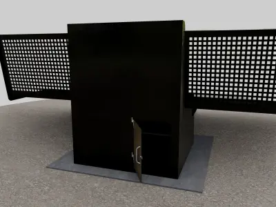 Solar Bench Black 3D model