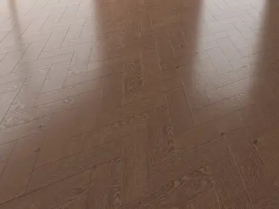  Parquet Oak Walnut Brushed set 5 3D model