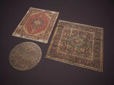 Vintage Rugs Collection Low-poly 3D model